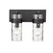 Z-Lite Fontaine 2 Light Vanity, Matte Black & Clear 3035-2V-MB - alternate 4